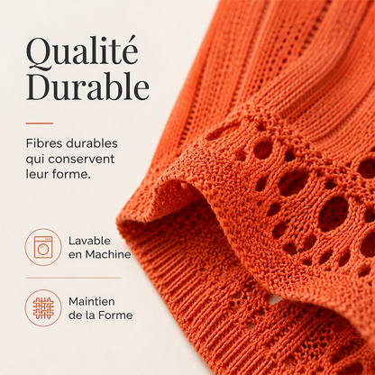 🔥⏳OFFRE LIMITÉE -50%🌞 Pull en maille crochet ajouré pour femme