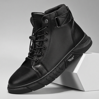 Bottes de combat en cuir véritable imperméables pour hommes
