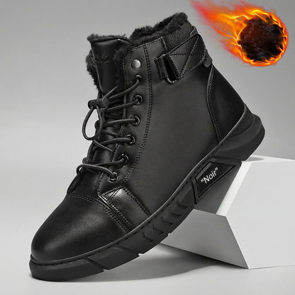 Bottes de combat en cuir véritable imperméables pour hommes