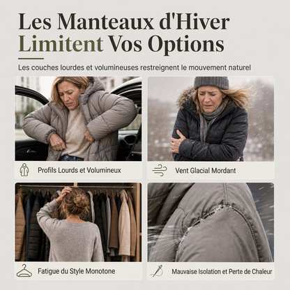Manteau matelassé à capuche réversible et coupe ajustée