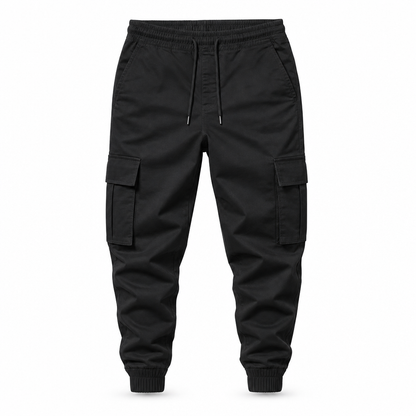 Pantalon cargo décontracté pour homme avec multiples poches et cordon de serrage