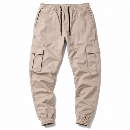 Pantalon cargo décontracté pour homme avec multiples poches et cordon de serrage
