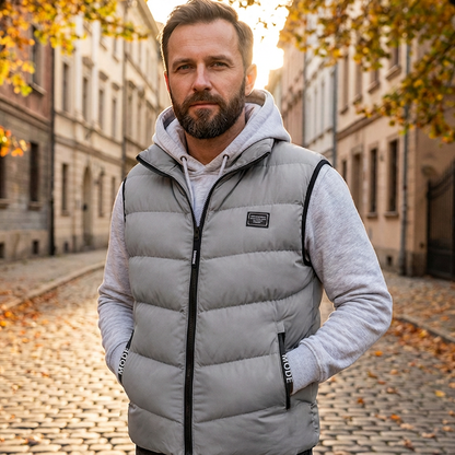 🔥 -50 % | 🧥 Gilet Matelassé Homme – Chaleur Sans Encombrement & Col Montant