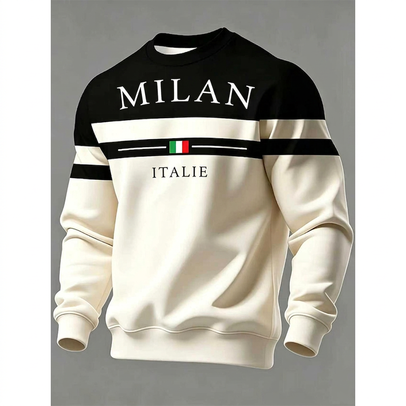 Sweat-shirt imprimé Milano Italia pour homme