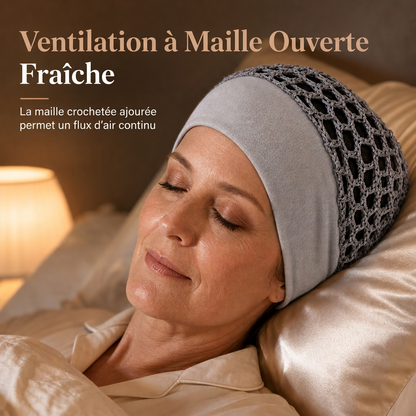 Bonnet à filet pour cheveux en maille élastique et respirant avec bande large, couvre-cheveux ajouré