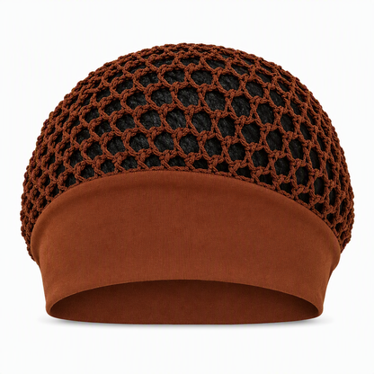 Bonnet à filet pour cheveux en maille élastique et respirant avec bande large, couvre-cheveux ajouré