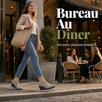 Chaussures plates compensées à enfiler confortables pour femmes