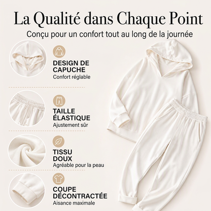 Ensemble sweat à capuche et pantalon de détente pour femme
