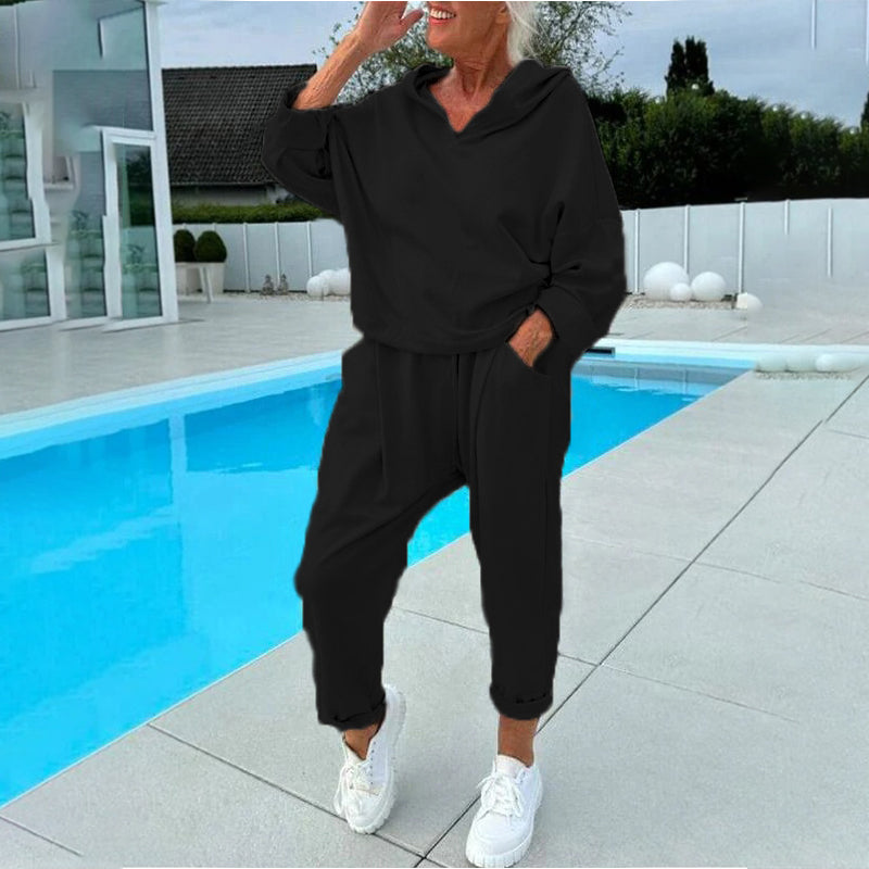 Ensemble sweat à capuche et pantalon de détente pour femme