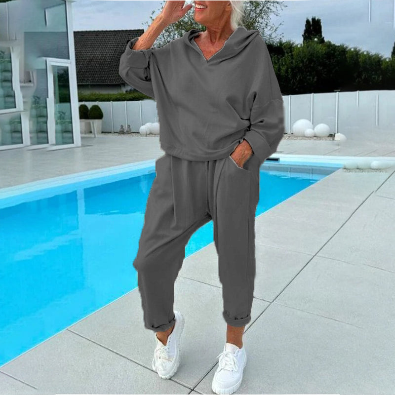 Ensemble sweat à capuche et pantalon de détente pour femme