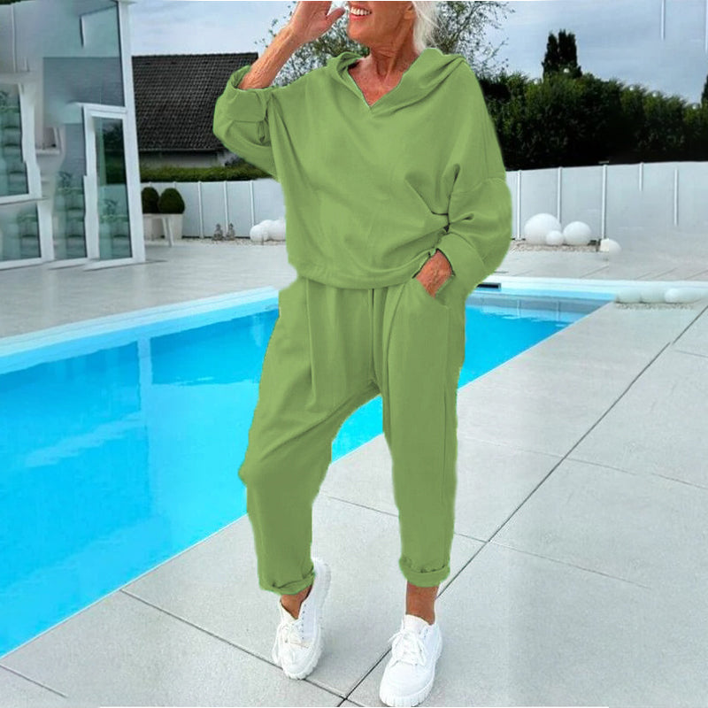 Ensemble sweat à capuche et pantalon de détente pour femme