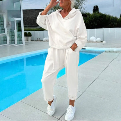 Ensemble sweat à capuche et pantalon de détente pour femme
