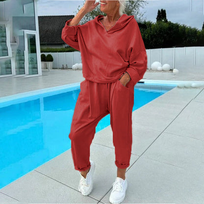 Ensemble sweat à capuche et pantalon de détente pour femme