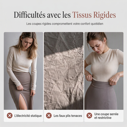 Robe longue élégante pour femme, col V croisé et plissée