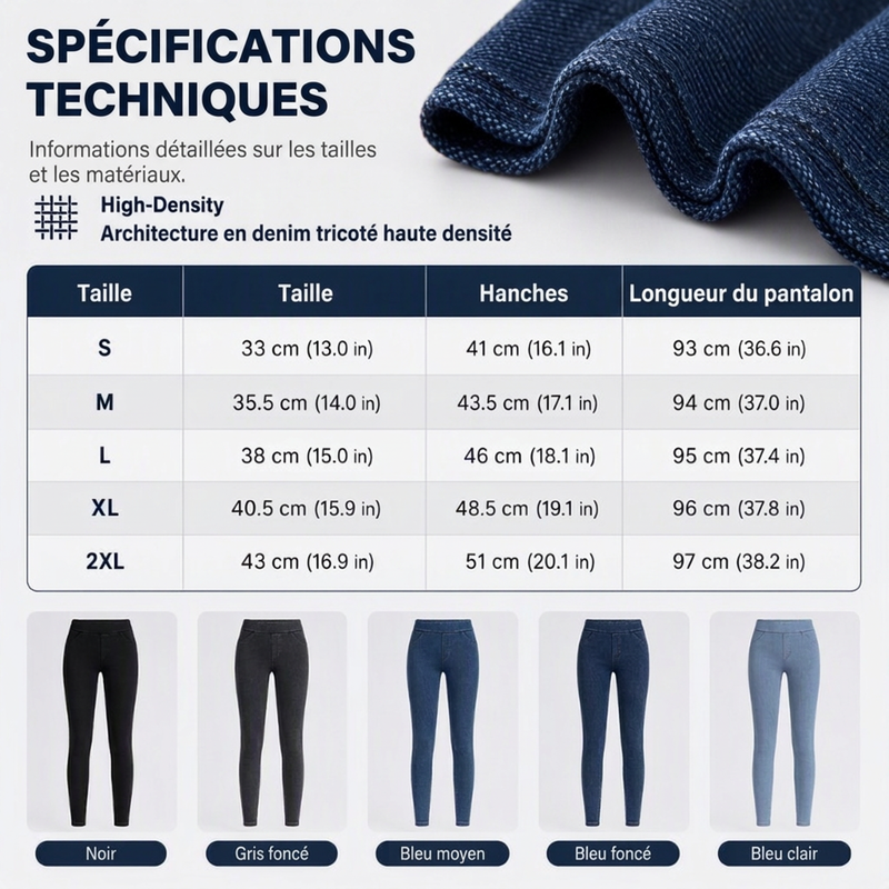 Jean minceur taille haute pour femme