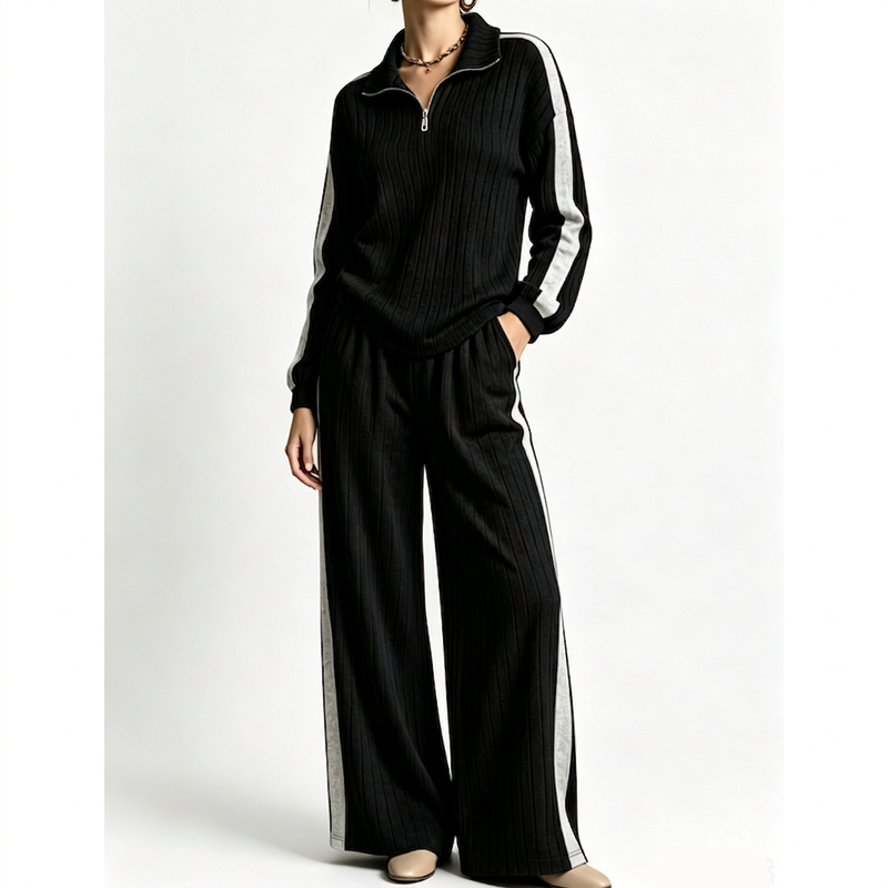 Ensemble sweat décontracté et pantalon large pour femme