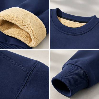 Sweatshirt ras du cou pour homme doublé polaire