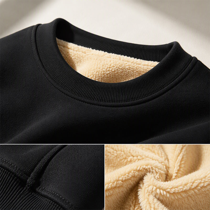 Sweatshirt ras du cou pour homme doublé polaire