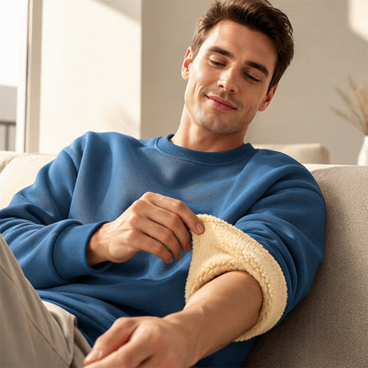 Sweatshirt ras du cou pour homme doublé polaire