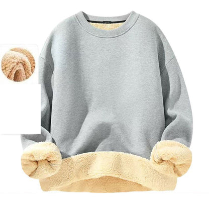 Sweatshirt ras du cou pour homme doublé polaire