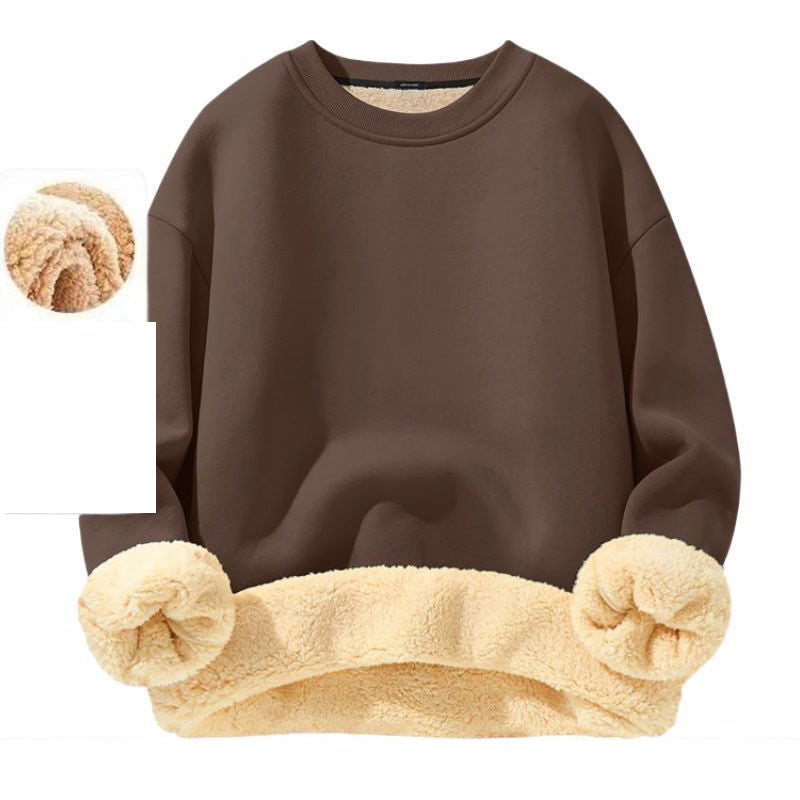 Sweatshirt ras du cou pour homme doublé polaire