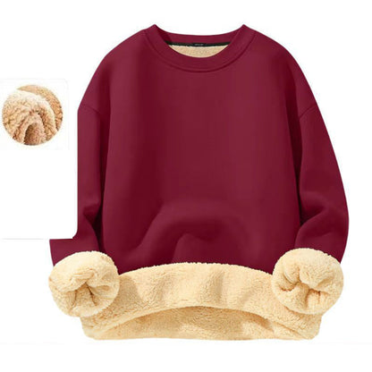 Sweatshirt ras du cou pour homme doublé polaire