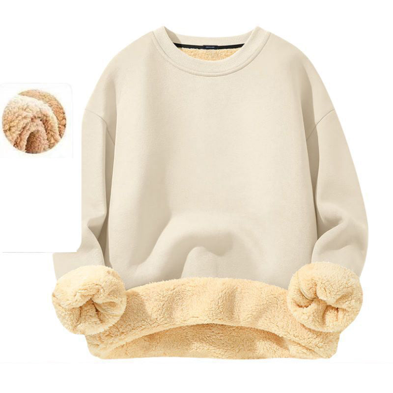 Sweatshirt ras du cou pour homme doublé polaire