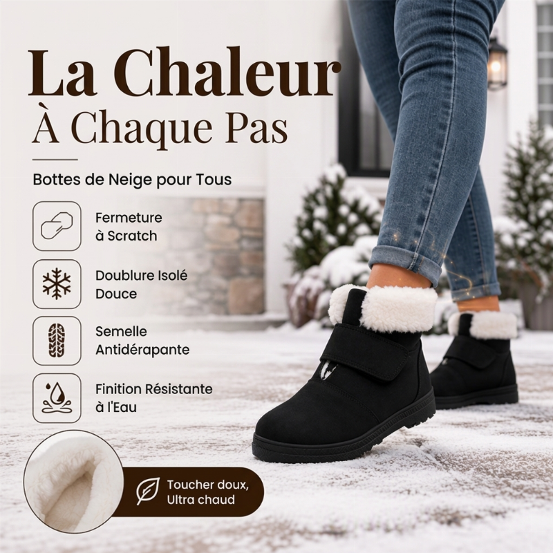 Bottes de neige d'hiver chaudes antidérapantes pour femmes