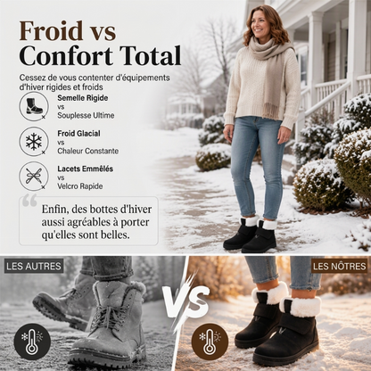Bottes de neige d'hiver chaudes antidérapantes pour femmes