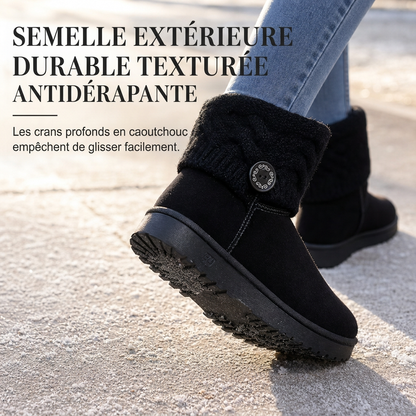 Bottes de neige mi-mollet pour femme, hiver