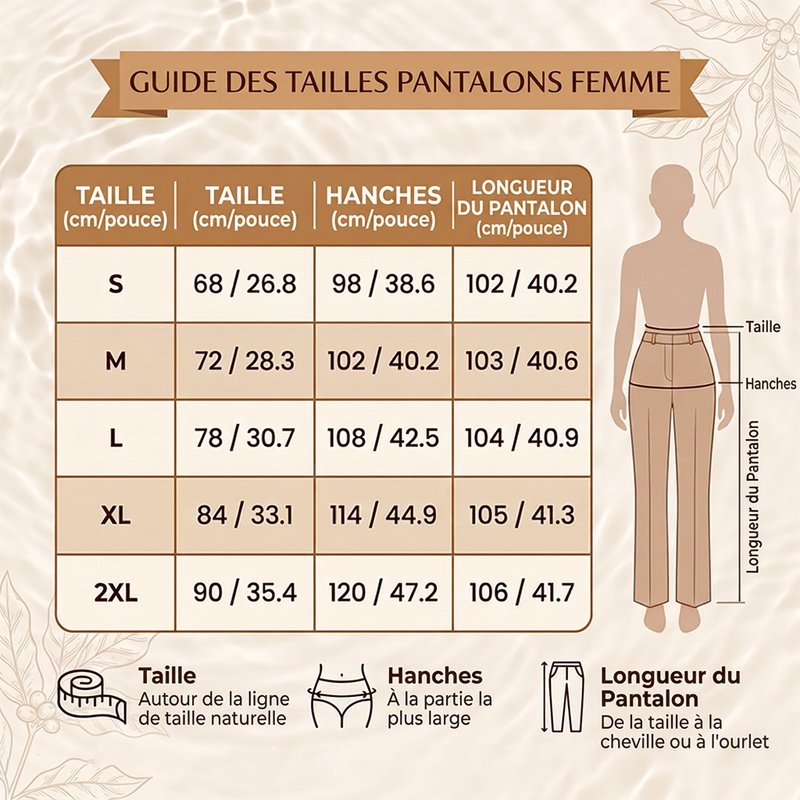 Pantalon large plissé taille haute pour femme