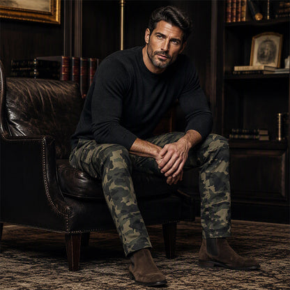Pantalon cargo camouflage multi-poches pour hommes