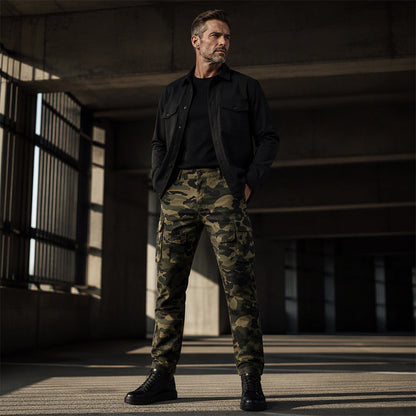 Pantalon cargo camouflage multi-poches pour hommes