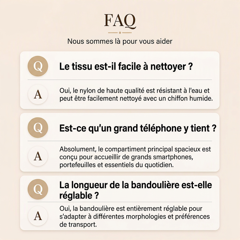 Sac bandoulière minimaliste en forme de demi-lune