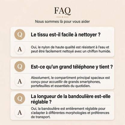 Sac bandoulière minimaliste en forme de demi-lune