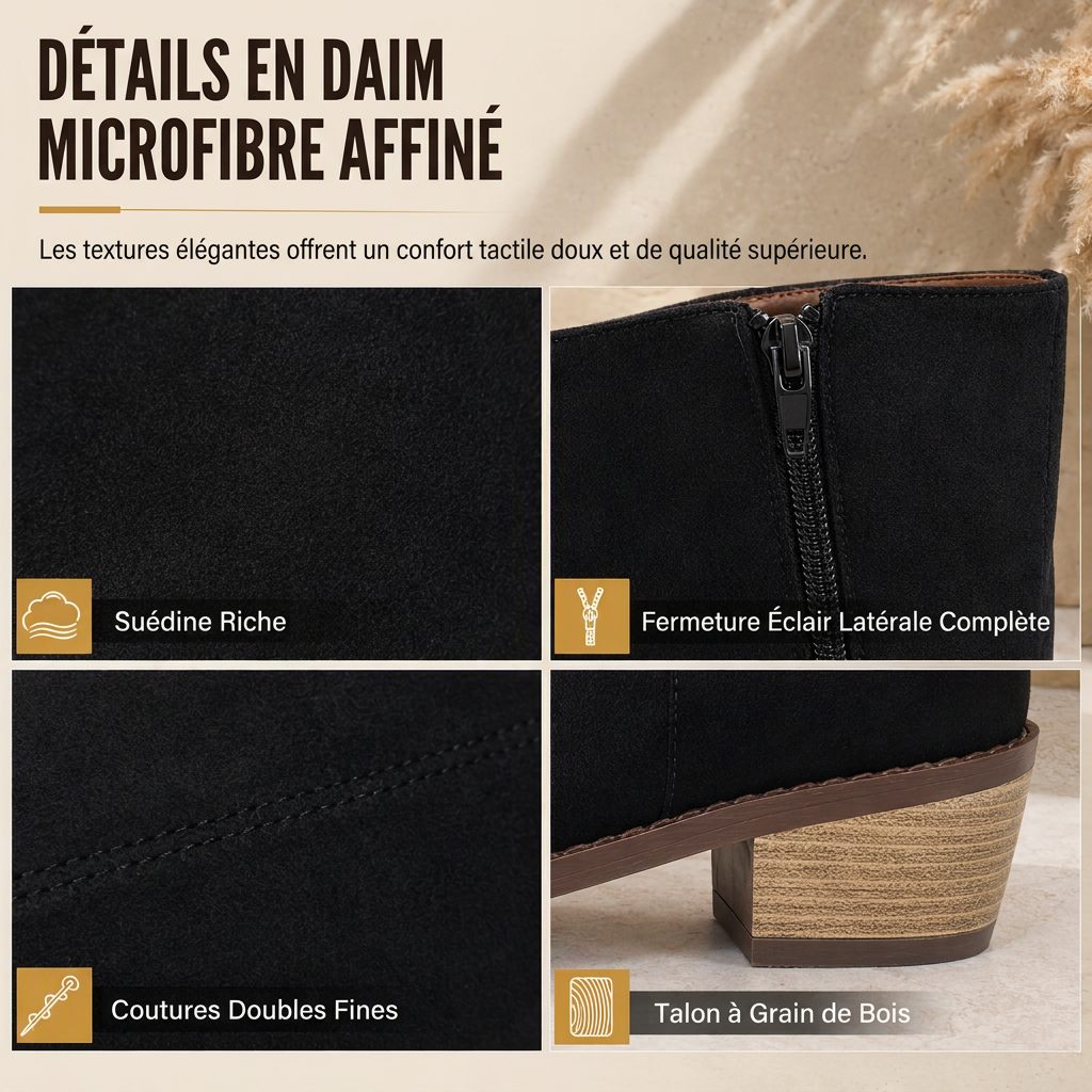 Bottes à talons épais en daim pour femmes, au-dessus du genou