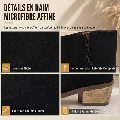 Bottes à talons épais en daim pour femmes, au-dessus du genou