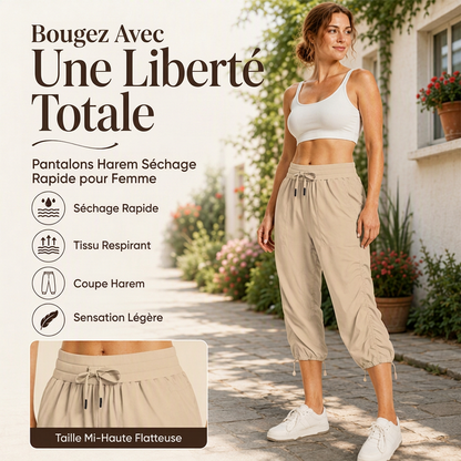 Pantalon court léger et à séchage rapide pour femme