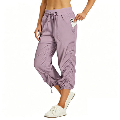 Pantalon court léger et à séchage rapide pour femme