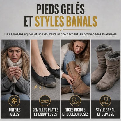 Bottines à talon bloc mi-haut à plateforme pour femmes, avec bout rond, coutures, revers repliable et bride à boucle