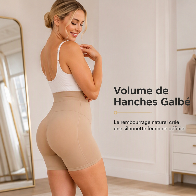 Short de gainage rembourré pour femme, taille haute, effet ventre plat