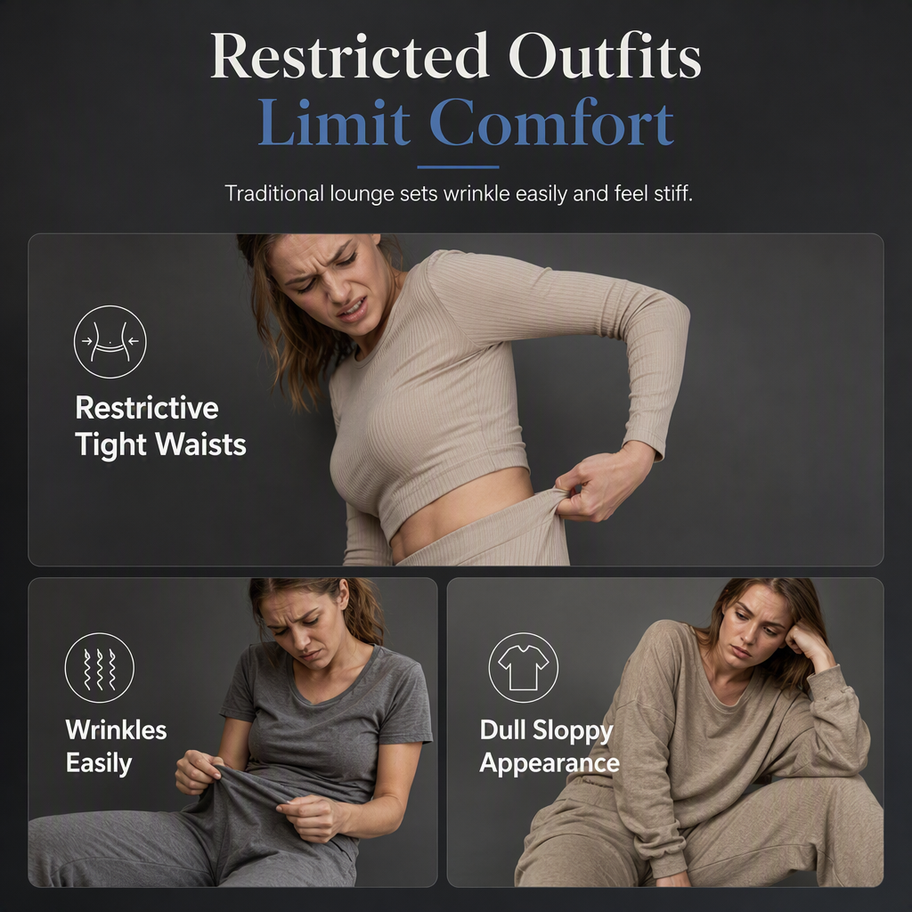 Ensemble pour femme : haut court décontracté à col en V et manches lanterne, et pantalon taille haute à jambes larges