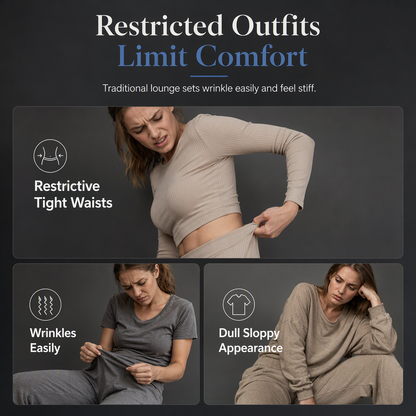 Ensemble pour femme : haut court décontracté à col en V et manches lanterne, et pantalon taille haute à jambes larges