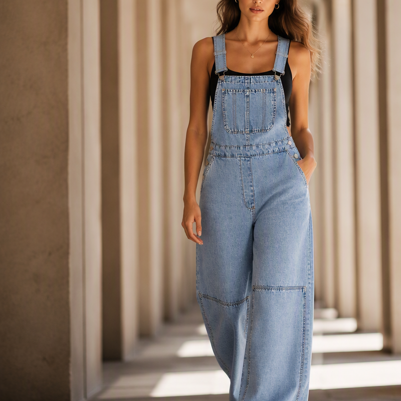 Combinaison en denim flatteuse