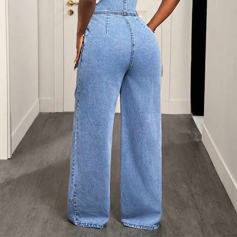 Combinaison en denim flatteuse