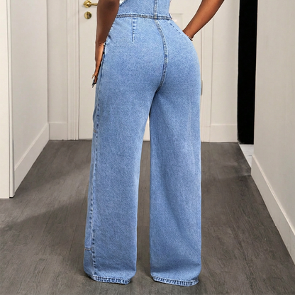 Combinaison en denim flatteuse