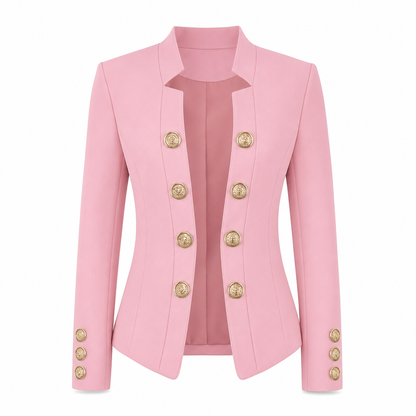 Blazer ajusté pour femme à col montant