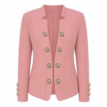 Blazer ajusté pour femme à col montant