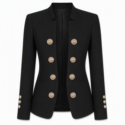 Blazer ajusté pour femme à col montant