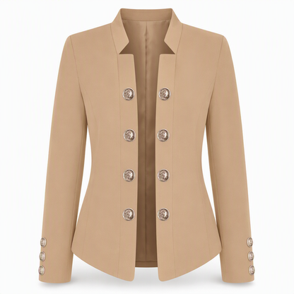 Blazer ajusté pour femme à col montant
